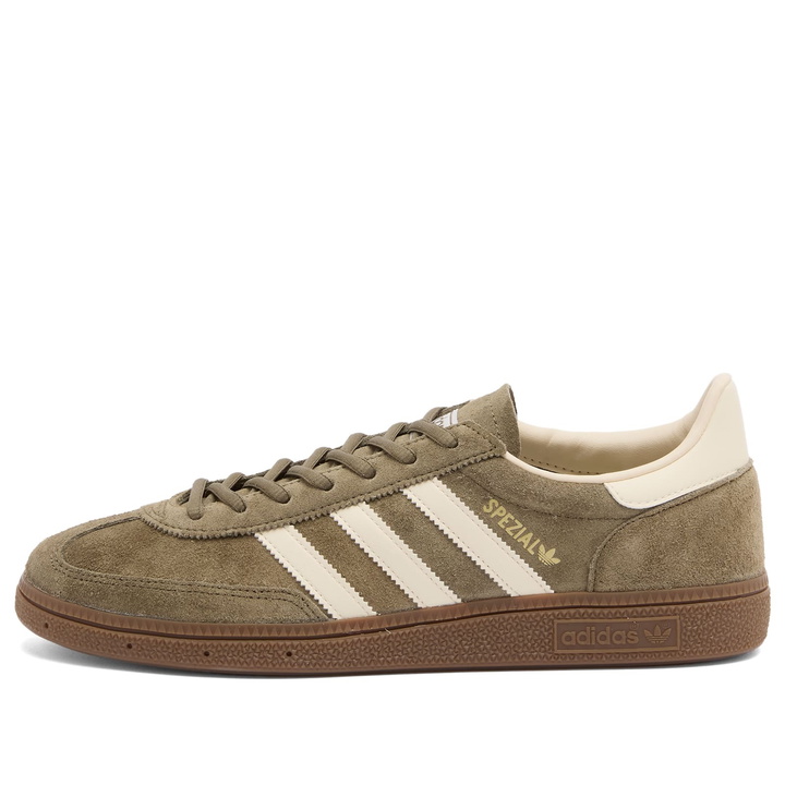 Photo: Adidas Men's Handball Spezial in Olive Strata/Cream White
