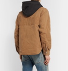 Rhude - Appliquéd Cotton-Canvas Hooded Jacket - Neutrals