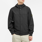 Stone Island Men's Soft Shell-R Hooded Jacket in Black