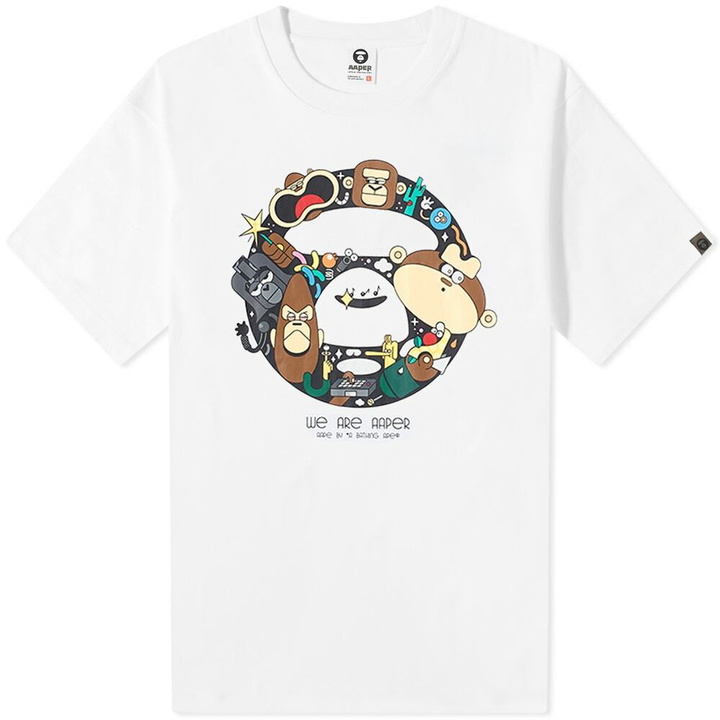 Photo: Men's AAPE x Sebastian Schwamm AAPE Head T-Shirt in White