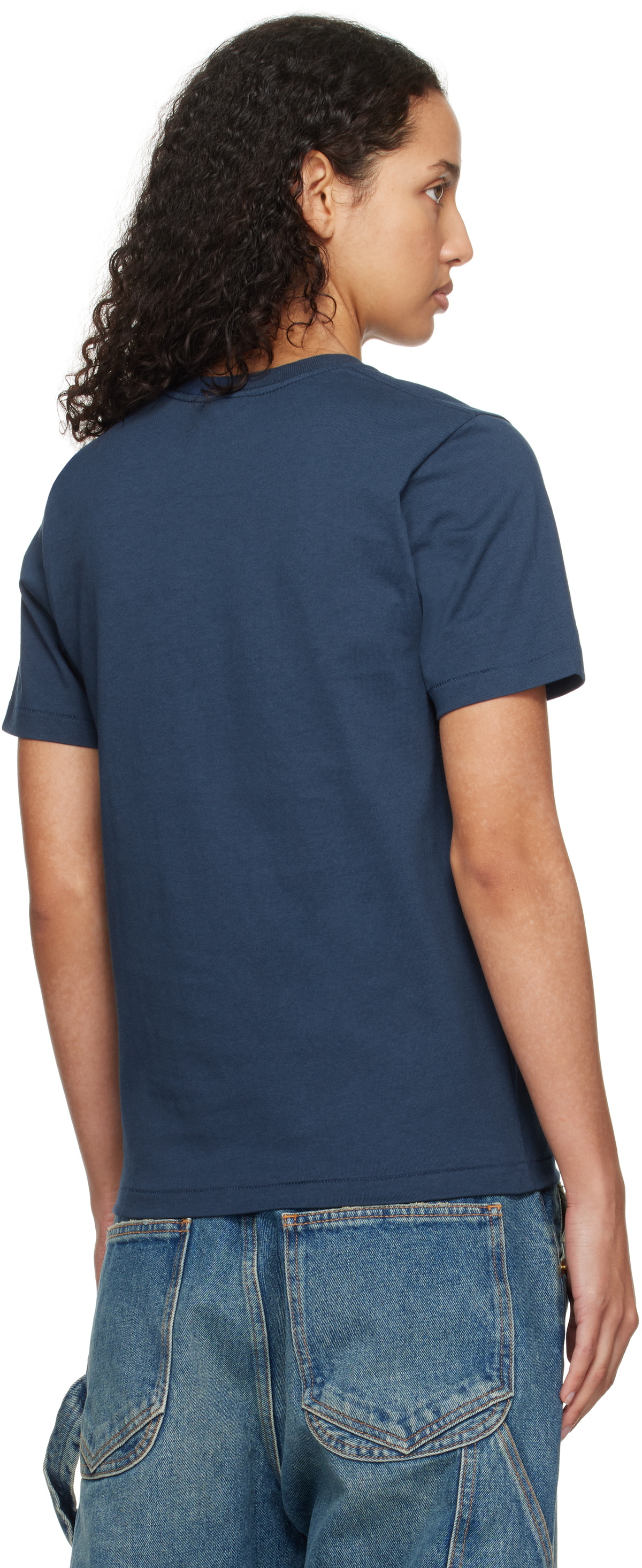 BAPE Navy Baby Milo College T-shirt A Bathing Ape