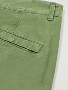 Stone Island - Straight-Leg Garment-Dyed Cotton-Blend Twill Cargo Shorts - Green