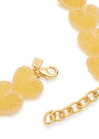 Crystal Haze Jelly Heart 18kt Gold-plated Necklace - Orange - One Size
