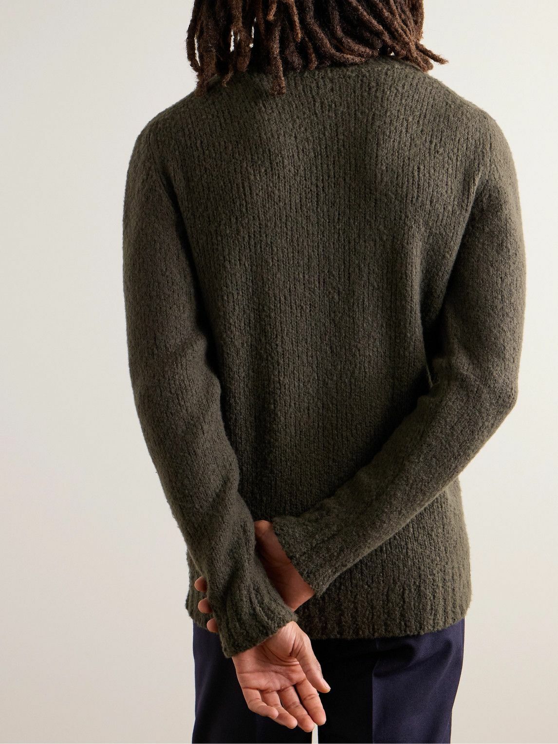 De Bonne Facture - Wool-Bouclé Sweater - Green