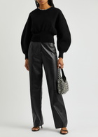 Alexander Wang Bead-embellished Wool-blend Jumper Black