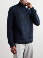 Massimo Alba - Baird Mohair and Silk-Blend Rollneck Sweater - Blue