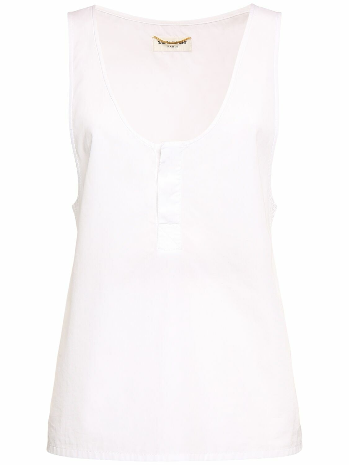 Saint Laurent draped silk shirt - White