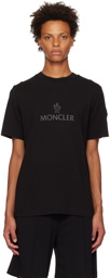 Moncler Black Garment-Washed T-Shirt