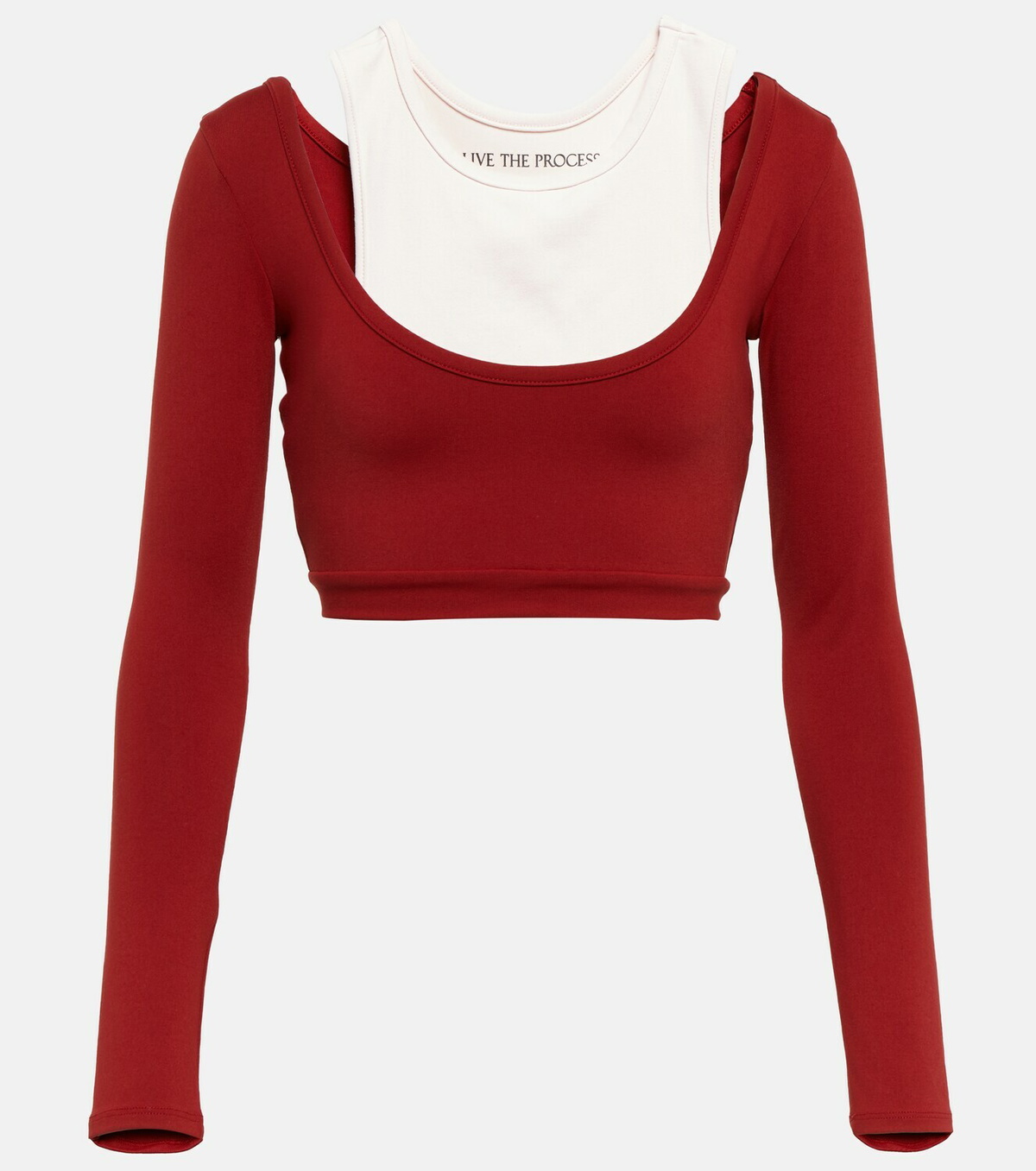 Live The Process - Cropped sports top