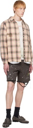 PALY Tan & Pink 'Dockweiler' Flannel Overshirt
