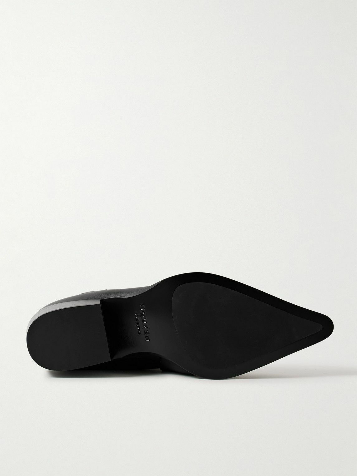 McQueen - Buckled Leather Boots - Black