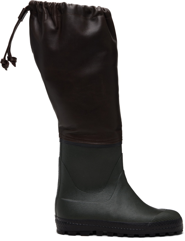Photo: Rier SSENSE Exclusive Brown Farmer Rain Boots