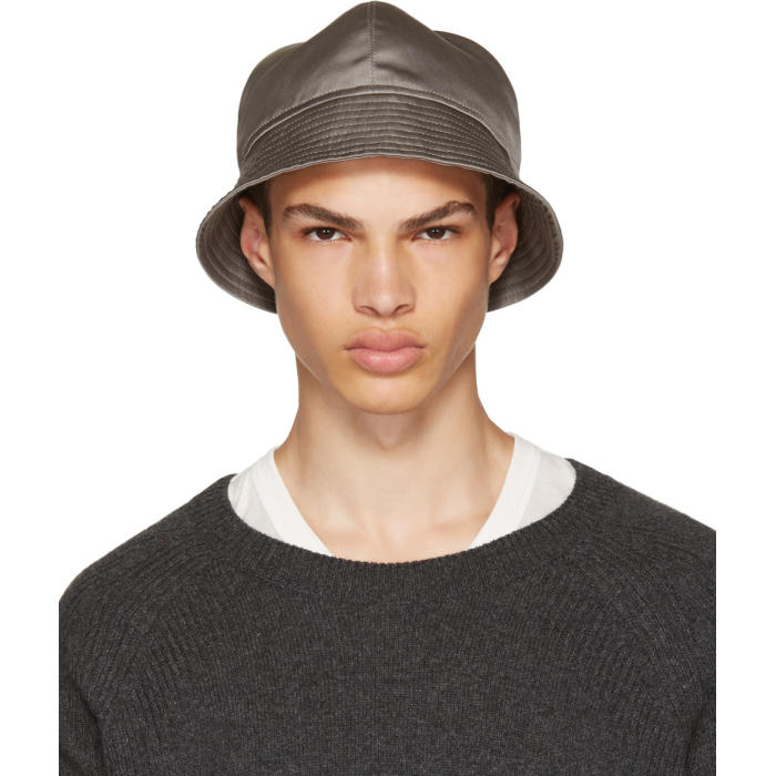 Rick Owens Grey Gilligan Bucket Hat Rick Owens