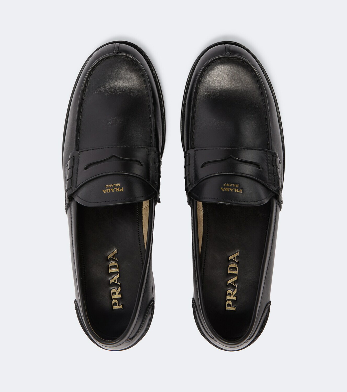 Prada Leather penny loafers
