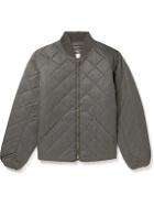 RRL - Coalville Quilted Recycled Shell Bomber Jacket - Gray