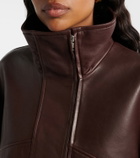 Nour Hammour Roland leather bomber jacket