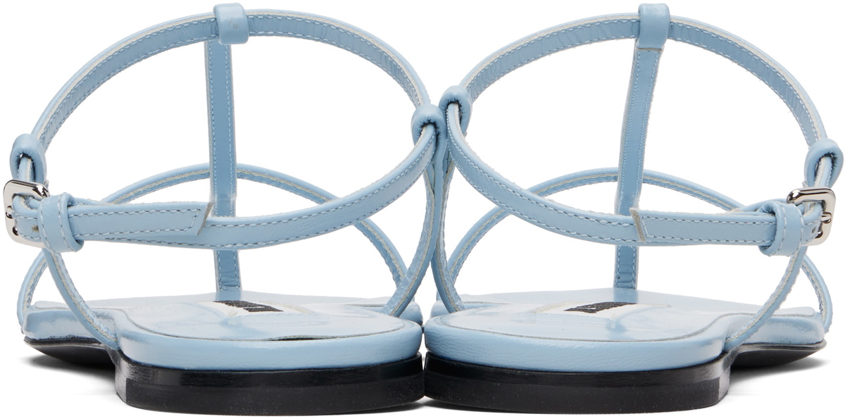 Jil Sander Blue Cage Flat Sandals