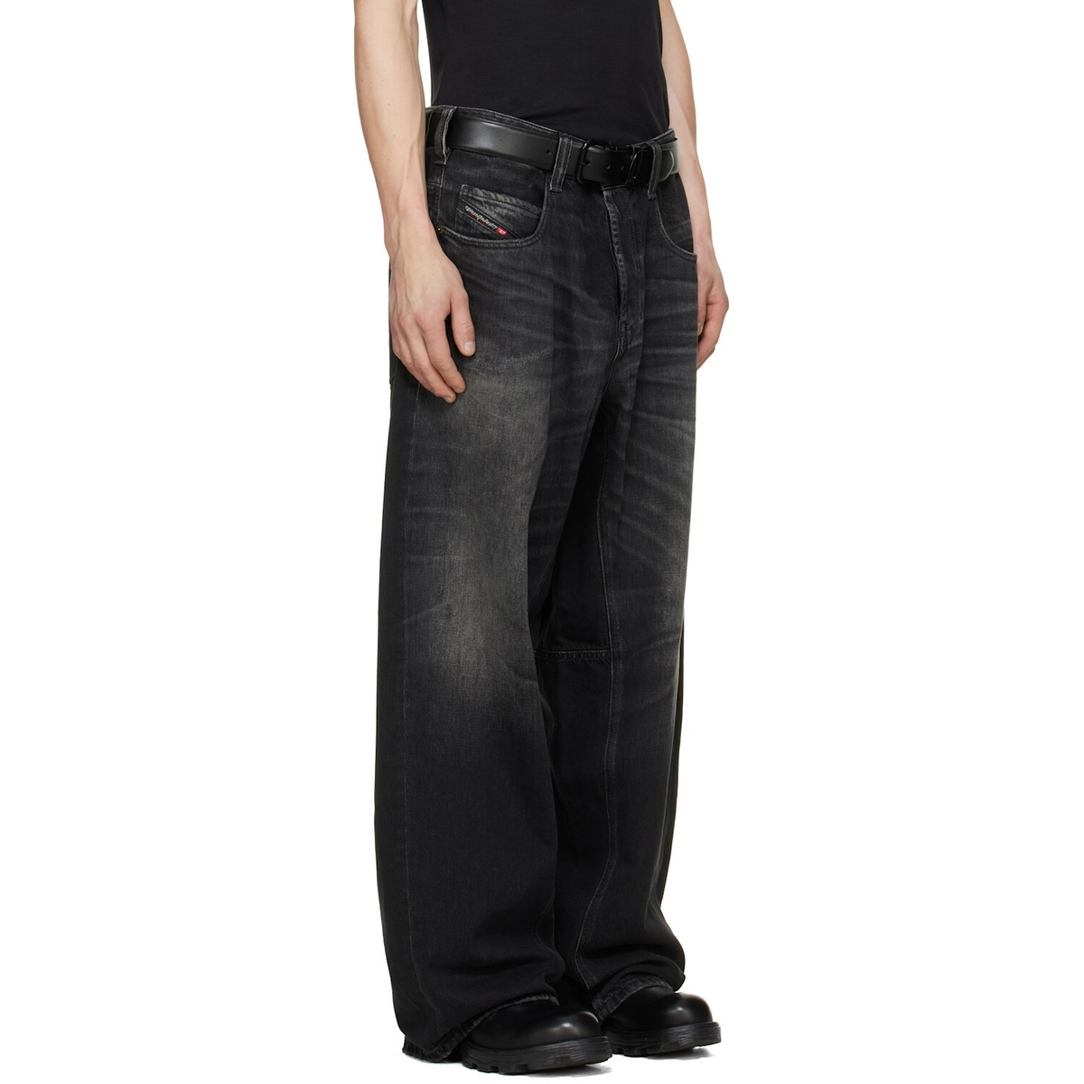 Diesel Black Regular Waist 1997 D-Enim-M Relaxed Jeans