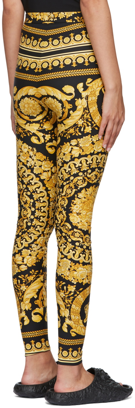 Black & Gold Barocco Leggings