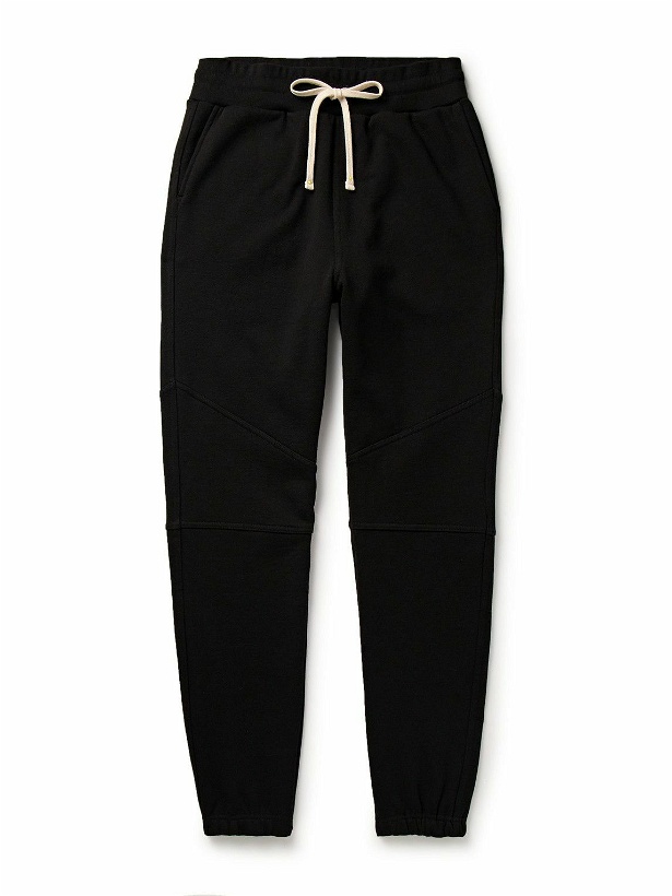 Photo: John Elliott - Studio Fleece Escobar Slim-Fit Tapered Cotton-Jersey Sweatpants - Black