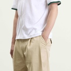 Casablanca Men's Pleated Straight Leg Trouser in Beige