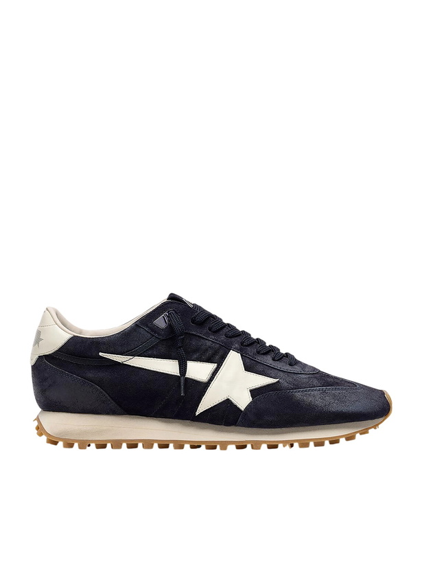 Photo: Golden Goose - Marathon Suede and Leather Sneakers - Blue