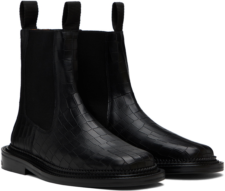 Toga Virilis Black Side Gore Chelsea Boots Toga Virilis