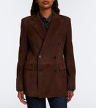 Ralph Lauren Collection Ramona double-breasted suede blazer