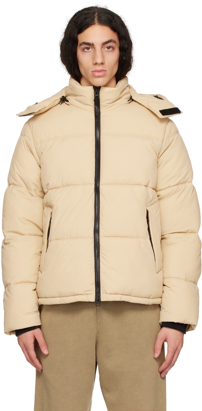 Photo: The Very Warm Beige Hooded Puffer Jacket