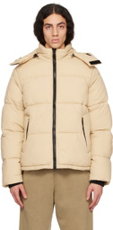 The Very Warm Beige Hooded Puffer Jacket