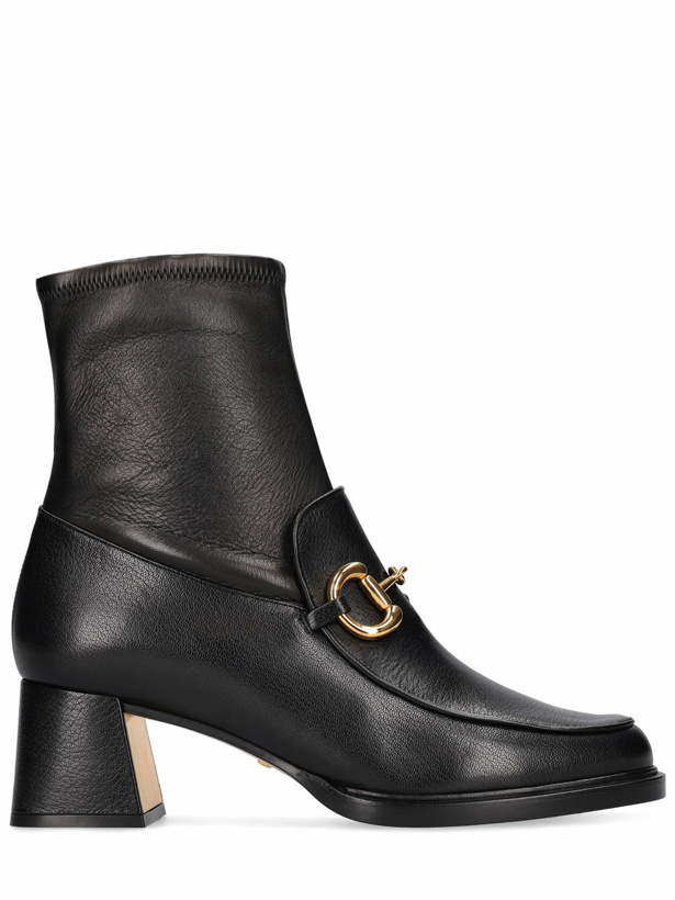 Photo: GUCCI - 55mm Baby Leather Ankle Boots