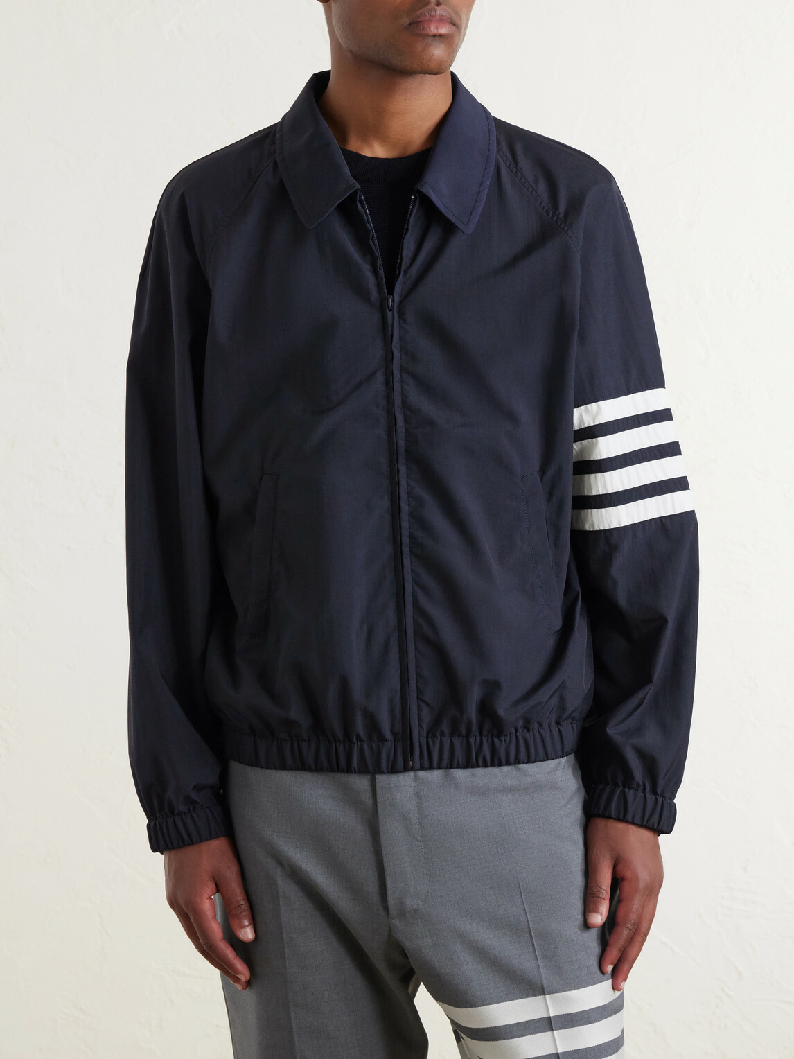 Thom Browne - Striped Ripstop Track Jacket - Blue