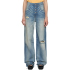 MM6 Maison Margiela Blue Distressed Jeans