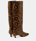 Toteme Wide Shaft calf hair knee-high boots