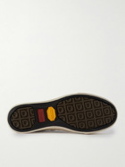 Visvim - Skagway Leather-Trimmed Leopard-Print Corduroy Sneakers - Gray
