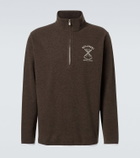 Brunello Cucinelli Cashmere and cotton-blend half-zip sweatshirt
