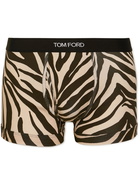 TOM FORD - Zebra-Print Stretch-Cotton Boxer Briefs - Black