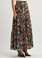 Borgo DE Nor Frey Floral-print Chiffon Maxi Skirt Multicoloured