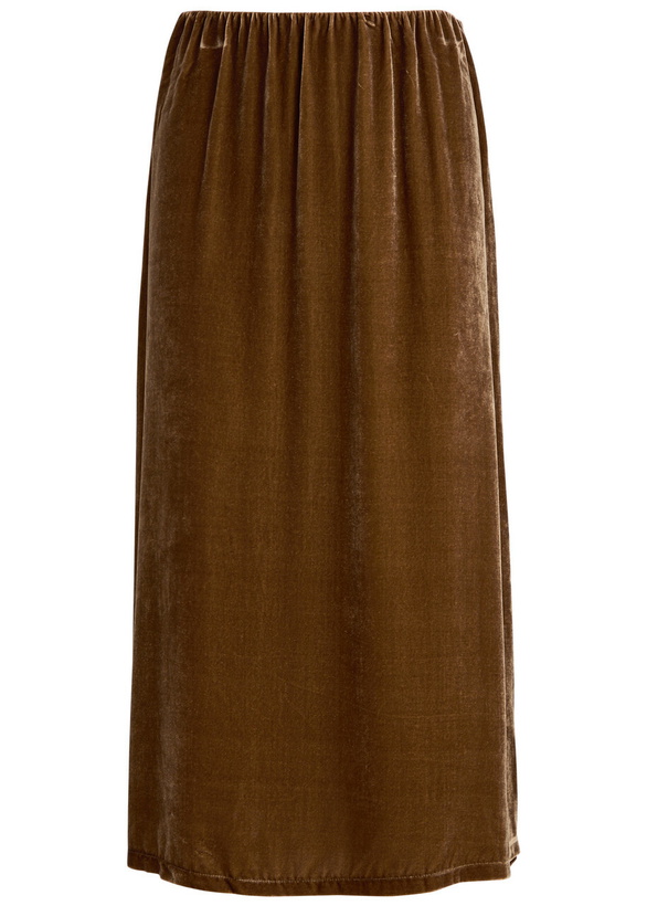 Photo: BY Malene Birger Boshan Velvet Midi Skirt Brown