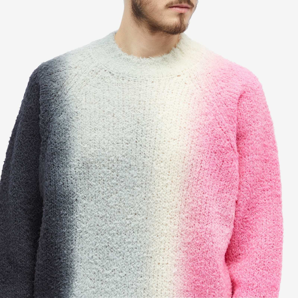 トップス sacai Tie Dye Sweat Pullover Sacai Men's Tie Dye Crew Knit in Black/Red Sacai