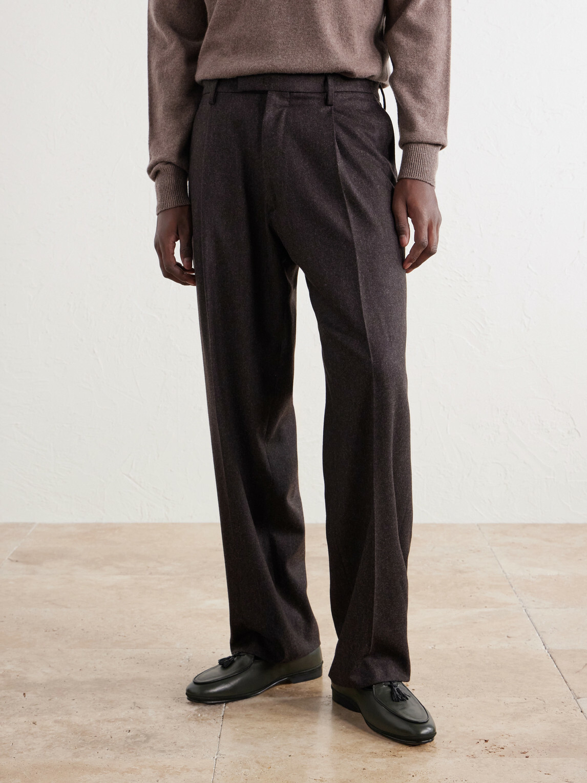 Boglioli - Straight-Leg Pleated Virgin Wool Suit Trousers - Brown