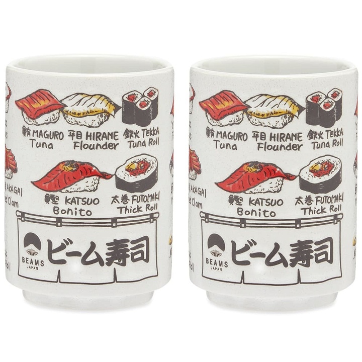 Photo: BEAMS JAPAN Fish Ceramic Cup - Set of 2 in White