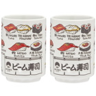 BEAMS JAPAN Fish Ceramic Cup - Set of 2 in White