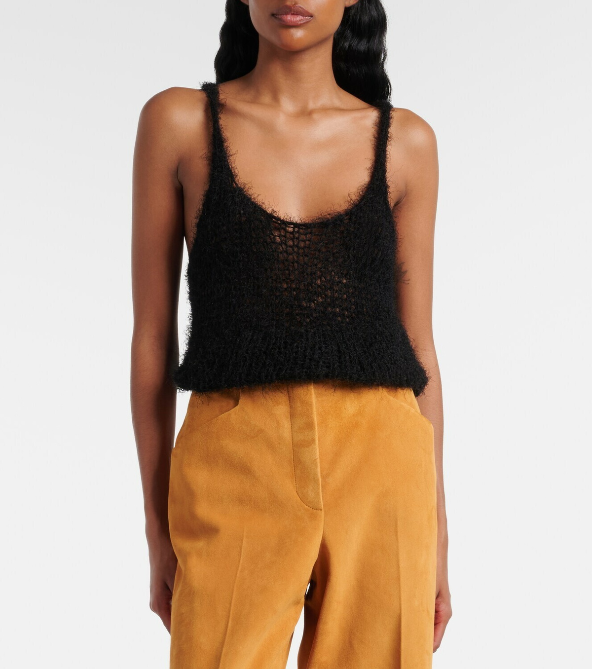 Gabriela Hearst Nur open-knit silk and cashmere tank top