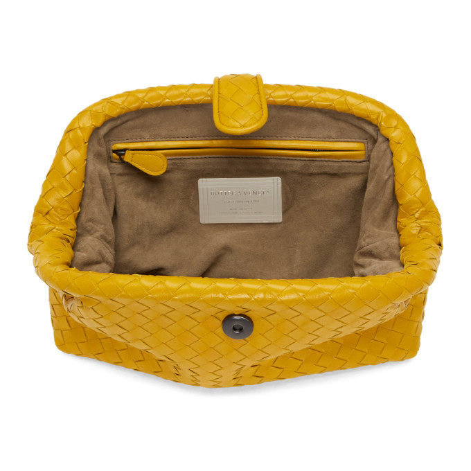 Bottega Veneta Yellow Lauren Intrecciato Clutch Bottega Veneta