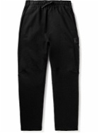 Stone Island Shadow Project - Straight-Leg Logo-Appliquéd Cotton-Jersey Sweatpants - Black