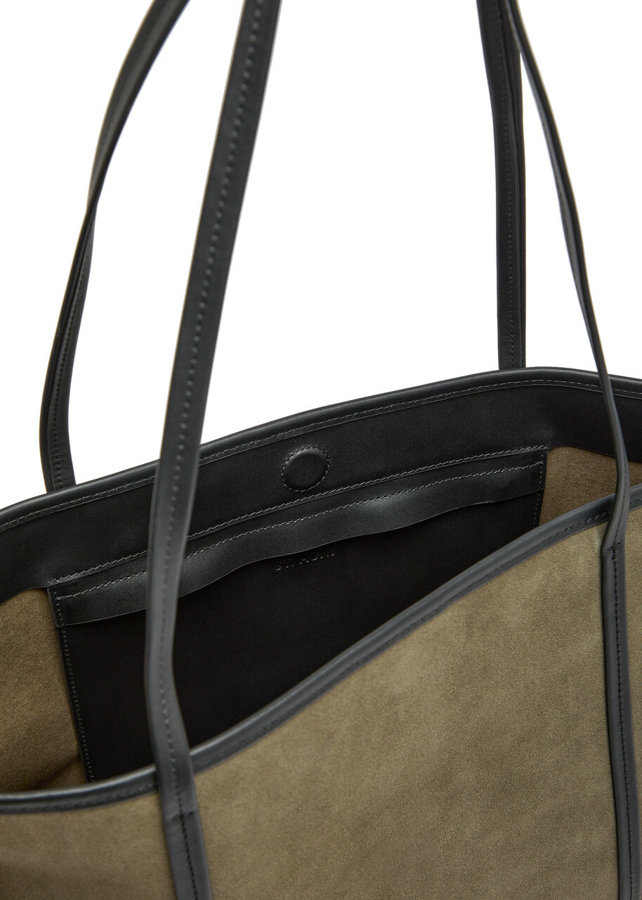 ST. Agni Bateau Large Suede Tote bag - Khaki - One Size