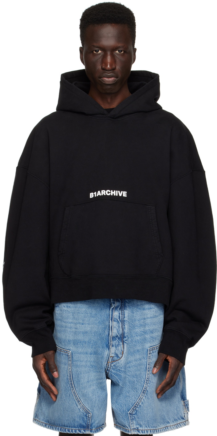 B1ARCHIVE Black Short Hoodie