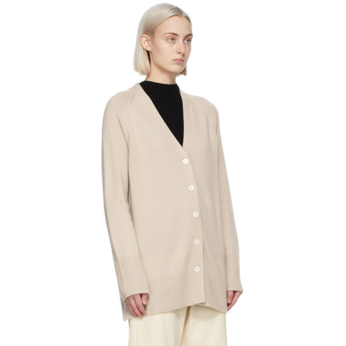 S Max Mara Beige Wool Cashmere Uranio Cardigan