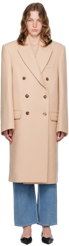 Photo: WARDROBE.NYC Beige Hailey Bieber Edition Coat